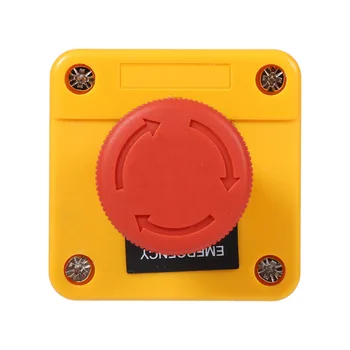 Concha de plástico Vermelho Sinal AC 660V 10A N+NC LAY37-11ZS Interruptor de Botão de pressão DPST Cogumelo Botão de Parada de Emergência