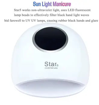 72W LED UV Unhas Secador de Star5 Prego Secador de Unha Unha de Gel de Cura Máquina de Manicure Unhas de Arte, Salão de Ferramenta Automático de sensor