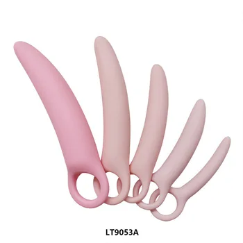 Novo 5pc/set Forma de meia-lua-de-Rosa Plug Anal Butt Plug Massageador Masturbação Vaginal Massagem de Próstata Adultos Brinquedo do Sexo Mulheres E Homens
