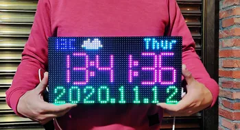 DIY Legal LED Colorido matricial Relógio geek elétrica Projeto de diy