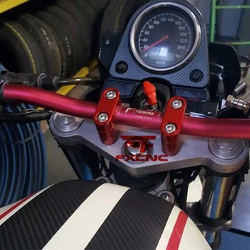 22mm 28mm CNC Motocicleta Guidão Fat Bar Montagem do Grampo Riser Adaptador Para Honda CBR600RR CBR1000RR Acessórios da Motocicleta
