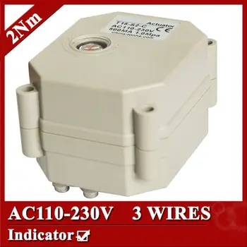 AC110-230V valve actuator, 3 wires(CR303) , 2Nm, with indicator