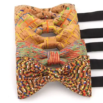 YISHLINE de Luxo, de Cortiça, de Madeira, de Homens de Gravata-borboleta de Madeira Laços Artesanal de Mantas gravata borboleta Para Homens Festa de Casamento de Acessórios de Gravata