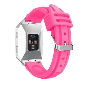 Pulseira de Silicone pulseira para o Fitbit Iônica Inteligente Correia de Relógio Pulseira de Substituição de acessórios de moda Esporte Duplo poço banda