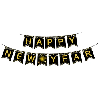 Festa de Ano novo decoração de set, 2021 forma de alumínio do filme do balão alfabeto faixa de costura toalha de mesa colorido pendurado bandeira