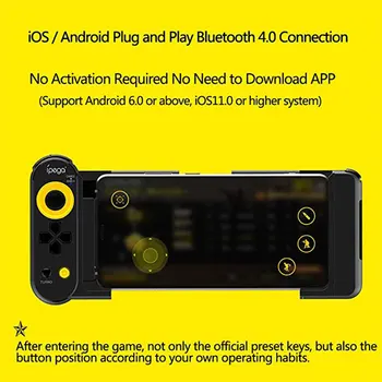 Gamepad Joypad Joystick Para Telefone Android, iPhone, PC, Celular, Game Pad Bluetooth Console de Controle de Trigger Pubg Controlador de Móveis
