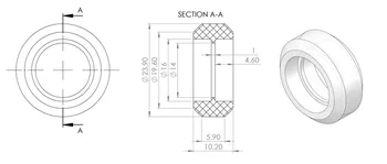 10pcs de Alta precisão CNC Policarbonato Xtreme v roda para DIY Openbuilds Máquina Ou outros v-slot linear do sistema ferroviário