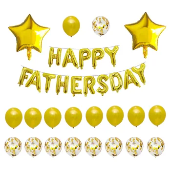 35pcs/set 16inch que Feliz Dia do Pai a Folha de Globos Feliz Dia Super Papa Balões Folha Pai, Mãe de Festa Decoração de Balões de Ar