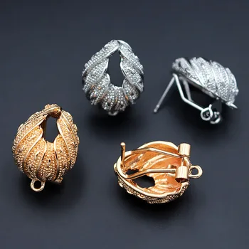 Metal Brincos de Pós Conectores Vinculador Qualidade de Ouro de cores de Base para DIY Fashion Mulheres Indianas Oscila Pendurar Brincos Fazer