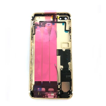 De substituição Para o iPhone 7 7Plus Quadro do Meio Aro Chassi de Volta Cheio de Habitação Porta da Bateria Tampa posterior do Corpo Com Cabo Flex