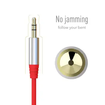 Jack 3.5 Cabo de Áudio de 3,5 mm banhado a Ouro de alto-Falante de Linha Aux-Cabo para iPhone 6 Samsung galaxy s8 Carro Fone de ouvido Xiaomi de Áudio Jack