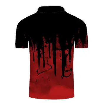 2020 Marca polo para os homens Gradiente de pintura 3D Impresso Camisa de Homens Verão de Manga Curta Camisa Polo Para Homem tops polo homme