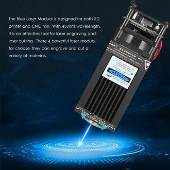 5500mW/10W/20W/30W do Módulo do Laser do Laser Cabeça óptica de 450 nm Azul Lase para Impressora 3D fresa CNC, Máquina de Gravura de Madeira Marcação de Ferramentas de Corte