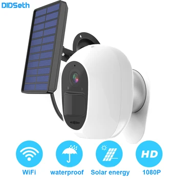 DIDSeth 3.3 Solar de W wi-Fi Câmera 1080P sem Fio ao ar livre Câmera de Segurança de Metal Shell Ímã Suporte de 2MP HD Alimentado por Bateria PIR Cam