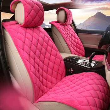 Universal do Luxuoso carro capas de assento Quente peles artificiais Auto Frente Almofada do Assento Almofada Interior do Carro Protetor de ajuste para 99% veículos