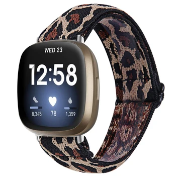 Elastic Nylon Loop de Banda para o Fitbit Versa 3 Smart Watch Trecho banda Pulseira Homem, Mulher Pulseira para fitbit sentido acessórios