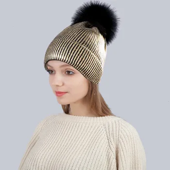 Pragmapism 2020 Novo estilo hot stamping prata chapéus femininos outono inverno estudantes quente de lã chapéu de malha de pulôver caps beanies