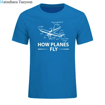 Como os Aviões Voam T-Shirt Engraçada Engenheiro Aeroespacial T-ShirtS Para os Homens O Pescoço Camiseta O-Pescoço Moda Casual de Alta Qualidade tee
