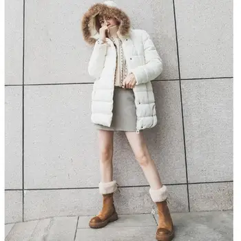Inverno Quente Sapatos de Mulheres Superior Pele do Tornozelo Botas para Mulheres 2020 Inverno de Peles Atadura de Botas de Neve para Mulheres Casuais Sapatos Preto