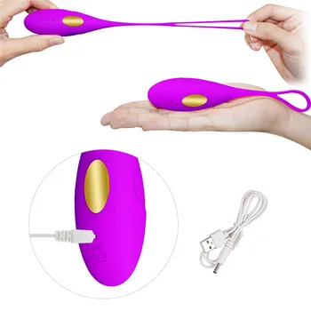 Controle Remoto sem fio Vibrador Recarregável USB G-spot Bala de Vibração Ovo Vibrador Vaginal Bolas de Massagem Brinquedos Sexuais Para a Mulher