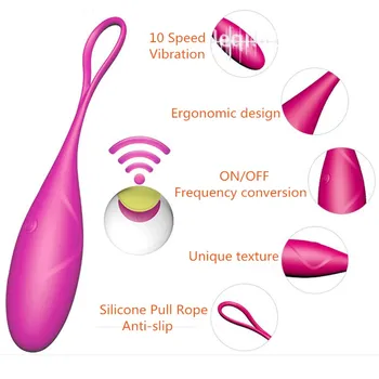 Controle Remoto sem fio Vibrador Recarregável USB G-spot Bala de Vibração Ovo Vibrador Vaginal Bolas de Massagem Brinquedos Sexuais Para a Mulher