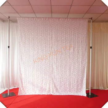 Cetim branco Roseta cenários/Rosa/Vermelho//cetim Ouro pano de fundo cortinas de Casamento Cortina de pano de Fundo para a festa de banquete