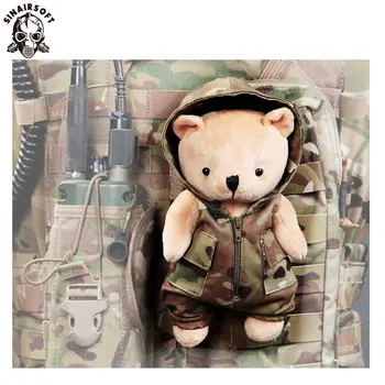 Urso de pelúcia Tática Urso Boneca de desenhos animados do Luxuoso Brinquedo de Pelúcia Tactical Vest CS Roupas de Caça Colete Vestido Acessórios