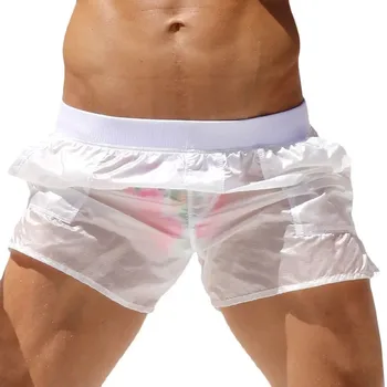 ALSOTO Sexy Shorts Homens Ocasionais de Mens Shorts Totalmente Transparente Bermuda Masculina Homem Maillot De Bain Curto Hombre