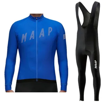 Inverno MAAP 2020 Ciclismo Jersey Terno de Mens Top de Lã Quente Moto Camisolas Ciclyng Bib Conjuntos de Trajes campera chaqueta ciclismo mtb kit