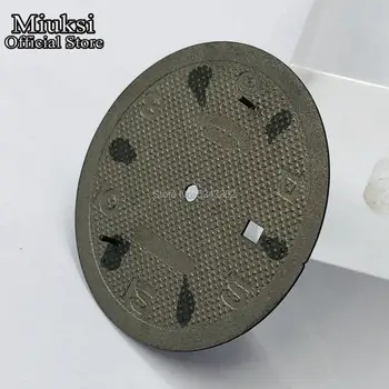 Miuksi de 35,5 mm estéril mostrador do relógio ajuste de Gaivota ST1612 Miyota 8205/8215/821A/82series Mingzhu DG 2813/3804 movimento