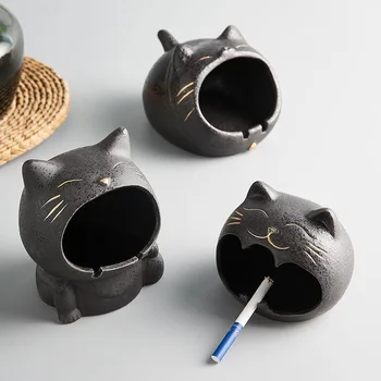 Criativo Cinzeiro de Cerâmica Modelo Animal de Artesanato Casa Moderna Vida Acessórios Portáteis Cinzeiro de Presentes para Namorado Engraçado Cinzeiro