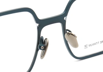 MUZZ Titânio Puro Óculos de Armação Homens Praça Óptico de Armações de grau Masculino Clássico Completo Óculos Óculos de armações de Oculos Gafas