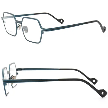MUZZ Titânio Puro Óculos de Armação Homens Praça Óptico de Armações de grau Masculino Clássico Completo Óculos Óculos de armações de Oculos Gafas