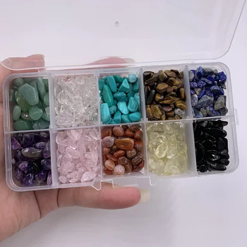 Dez tipos Naturais de cristal e Pedra a pedra preciosa Quartzo Rocha Mineral amostra de Cura Reiki decoração de casa