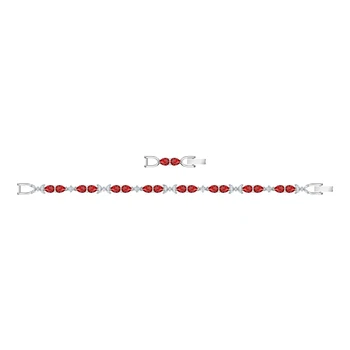 2020 Acessórios de Moda SWA Novo LOUISON Apaixonado Bracelete Vermelho Gota de Água Deixa Decorativos de Cristal Feminino Presente Romântico