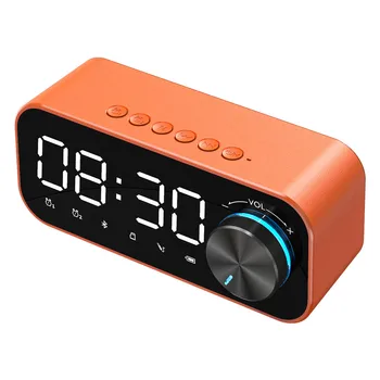 Relógio despertador Orador de Bluetooth com Visor Digital, Rádio-Despertador com Rádio LED de Subwoofer sem Fios Leitor de Música Relógio de Mesa