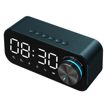 Relógio despertador Orador de Bluetooth com Visor Digital, Rádio-Despertador com Rádio LED de Subwoofer sem Fios Leitor de Música Relógio de Mesa