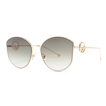 LONSY Retro Alta Qualidade de grandes dimensões Rodada Óculos de sol das Mulheres da Marca do Designer de Óculos de Sol Para mulheres Oculos De Sol Gafas UV400