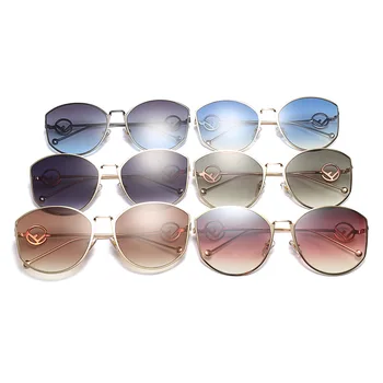 LONSY Retro Alta Qualidade de grandes dimensões Rodada Óculos de sol das Mulheres da Marca do Designer de Óculos de Sol Para mulheres Oculos De Sol Gafas UV400