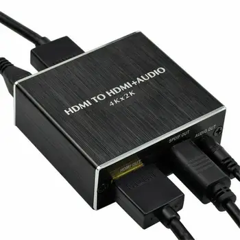 Hdmi extrator de áudio HDMI para HDMI e Óptica TOSLINK SPDIF + Estéreo de 3,5 mm de Áudio Extractor Conversor de Áudio HDMI Splitter Adaptador