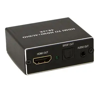 Hdmi extrator de áudio HDMI para HDMI e Óptica TOSLINK SPDIF + Estéreo de 3,5 mm de Áudio Extractor Conversor de Áudio HDMI Splitter Adaptador
