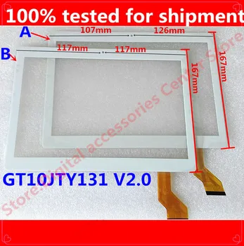 Branco e preto GT10JTY131 V2.0 10,1 polegadas capacitiva touch screen digitalizador vidro para o pc da tabuleta mid reparação Três versões