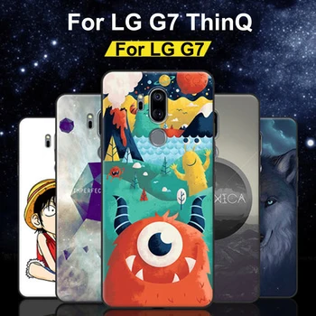 Para LG G7 ThinQ Caso dos desenhos animados macio de Silicone TPU Casos de telefone Para LG G7 G 7 Capa Para LG G7ThinQ G710 de Proteção tampa traseira shell