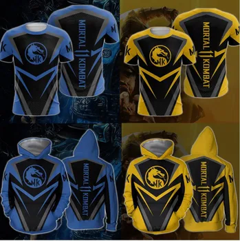 Mortal Kombat X Sub-Zero, Scorpion T-shirt de Cosplay Traje Homens Mulheres Zip-up Moletons Camisolas Mortal Kombat Jackets