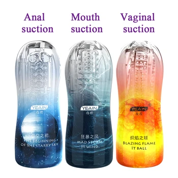 Masturbador masculino Copa Com Poderosos Modos de Vibração 3d Realista Vagina Buceta Oral, Sexo Anal Brinquedos Para o Homem do Produto de Silicone Adulto
