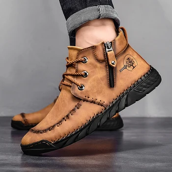 2020 Inverno Nova Confortável E Casual Sapatos De Couro Dos Homens De Couro Macio Sapatos Quentes Da Venda De Sapatos Mocassins