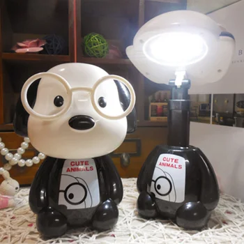 DIODO emissor de Animais dos desenhos animados da Noite Mini-Luz de poupança de Energia de Proteção para os Olhos Aluno Lâmpada de Mesa Criativa de Dobramento Lâmpada de Crianças Presente JQ
