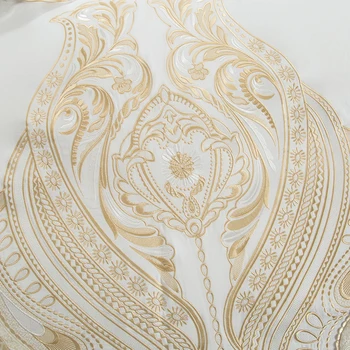 Branco, cor-de-Rosa Luxo de Casamento do Laço Conjunto de roupa de Cama Queen King size conjunto de Capa de Edredão de Cama de folha conjunto de roupa de cama linge de aceso juego de cama