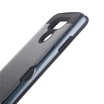 LG V10 V20 V30 V40 G5 G6 LS775 LS770 K4 K5 K8 K10 NEXUS 5X de Desenho do Fio de Colorido Suave de TPU Case à prova de Choque de Crédito Ranhura da Tampa Traseira