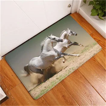 Novo Anti-Derrapante Tapetes Cavalo de Impressão Tapetes de casa de Banho Pavimento da Cozinha em Tapetes 40X60 50X80 cm